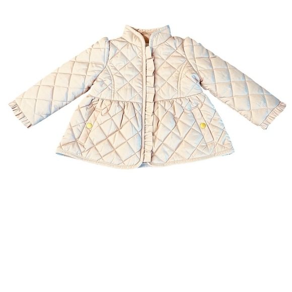 Janie & Jack Quilted blush colored zippered infant Jacket size 6-12 months - Picture 1 of 9